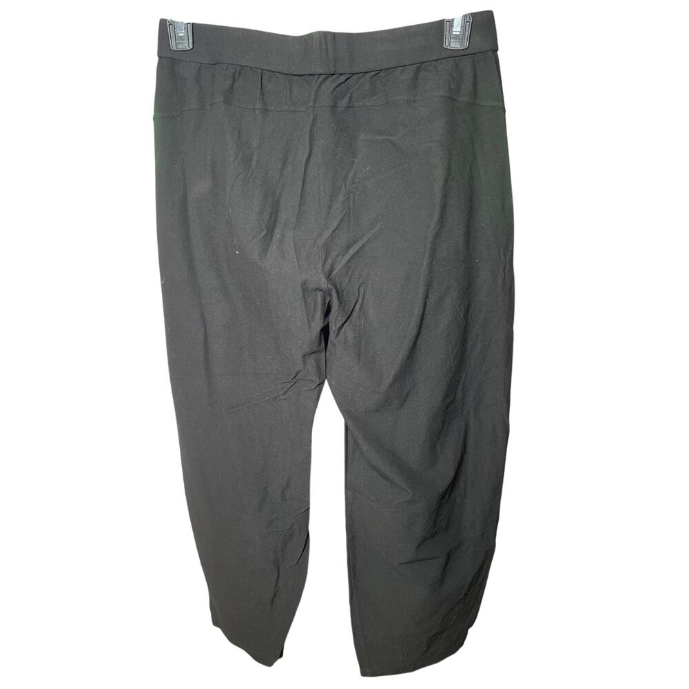 Eileen Fisher Petite Lantern Pants Womens Medium Black Cropped Crepe Work Casual - Picture 3 of 8